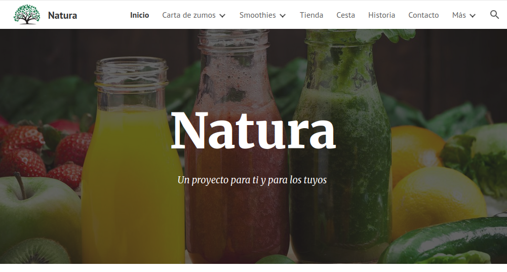 Vista previa de Natura Google Sites